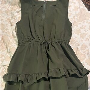 Womans Olive Green Sleeveles Romper